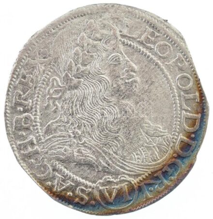 Német Államok / Szilézia 1665. 6kr Ag 'I. Lipót' (2,76g) T:2 patina German States / Silesia 1665. 6 Kreuzer Ag 'Leopold I' (2,76g) C:XF patina Krause KM# 474