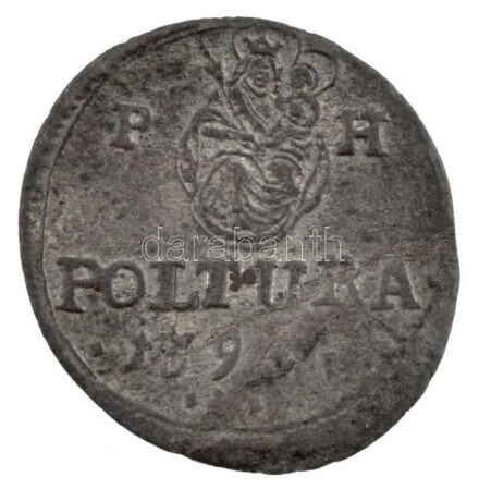 1696P-H Poltura Ag 'I. Lipót' (0,81g) T:2- hajlott lemez Hungary 1696P-H Poltura Ag 'Leopold I' (0,81g) C:VF curved coin Huszár 1482., Unger II.: 1093.a