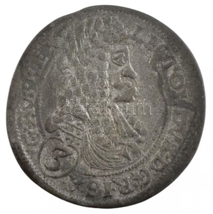 1697C-H 3kr 'I. Lipót' Ag (1,93g) T:3 patina, kissé hullámos lemez Hungary 1697C-H 3 Kreuzer 'Leopold I' Ag (1,93g) C:F patina, wavy coin Huszár 1478., Unger II.: 1086.b