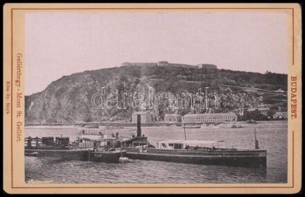 cca 1900 Klösz György (1844-1913): Gellérthegy, Mont St. Gellért, keményhátú fotó, Bp., Klösz György műterméből, 10x16 cm