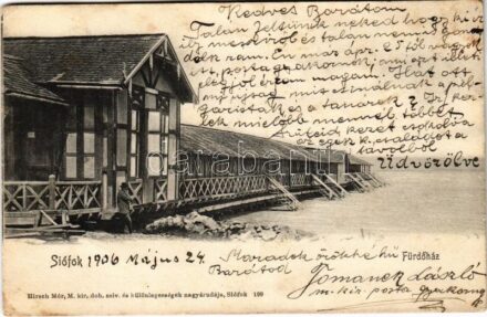 1906 Siófok, fürdőház. Hirsch Mór kiadása (fl)