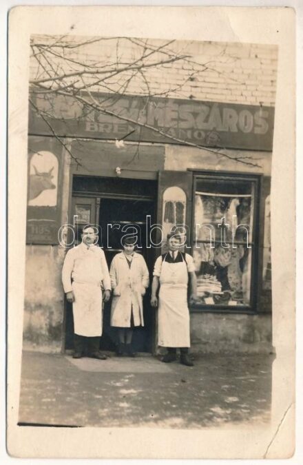 Budapest XXI. Csepel, Brém János hentes és mészáros üzlete. Kossut utca 15. photo (EB)