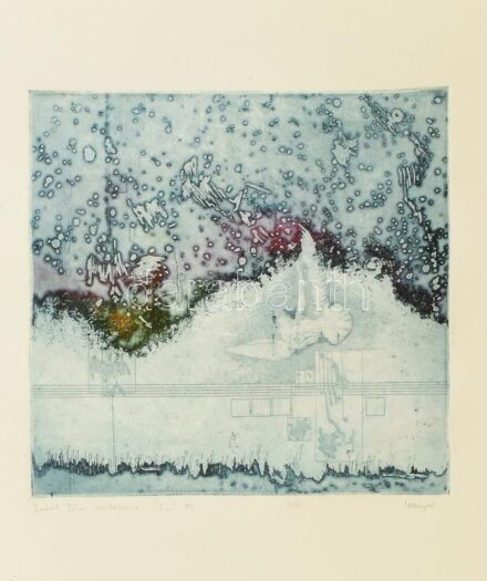 Kanyar? (azonosítatlan) jelzéssel: Bartók Béla emlékére rézkarc, papír, üvegezett keretben 15 x15 cm