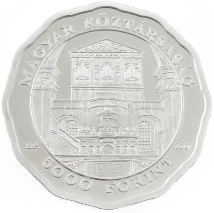 2007. 5000Ft Ag 'Debreceni Református Nagytemplom' kapszulában T:1 (eredetileg PP) Adamo EM212