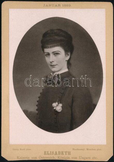Erzsébet királyné fotója hátulján sérült / Sisi photo 11x17 cm