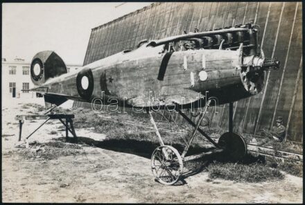 I. világháborús török, fából készült harci repülő nagy méretű fényképe / World War I. Turkish wooden military airplane 17x11 cm