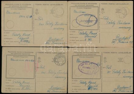cca 1914-1918 4 db I. világháborús tábori posta lap