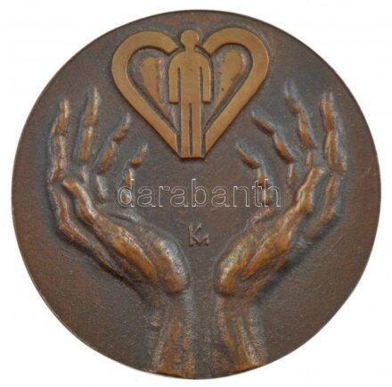 Kalmár Márton (1946- ) 1985. 'Egészségnevelési Szakoktatási Konferencia - Szeged 1985' kétoldalas, öntött bronz emlékérem (69mm) T:1-