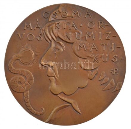 Palotás József (1947- ) DN 'Csoma Mária orvos numizmatikus' egyoldalas, öntött bronz (98mm) T:1-