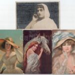 HÖLGYEK - 8 db régi képeslap / LADIES - 8 pre-1945 postcards