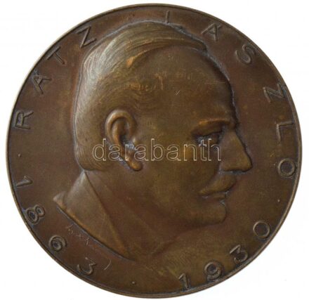 Lux Elek (1884-1941) DN 'Rátz László 1863-1930' kétoldalas bronz emlékérem (80mm) T:2 HP 3430.