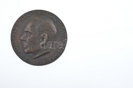 DN 'DR. JOSEPHUS BALLÓ PROFESSOR PATHOLOGIAE' egyoldalas, öntött bronz plakett (77mm) T:1-
