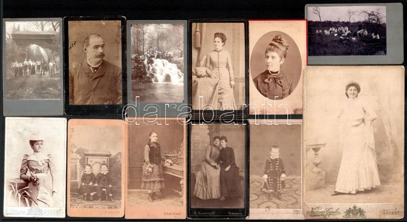 cca. 1880-1900 vegyes fotók, vizitkártyák, jópár sérült állapotban. cca. 34 db - Image 2