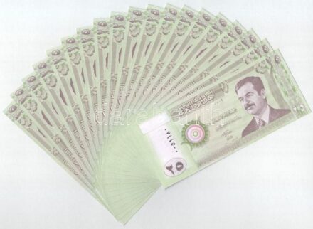Irak 2001. 25D (19x) sorszámkövetők T:I,I- Iraq 2001. 25 Dinars (19x) sequential serials C:UNC,AU Krause P#86