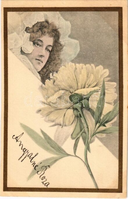 Lady with flower