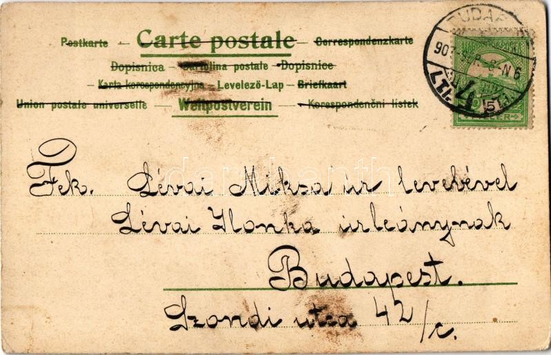 1907 Gypsy lady. Floral, litho (EK) - Image 2