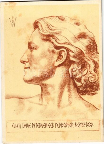 Deutsche Frau aus Nordschleswig. Spende für die VDA-Schulsammlung 1940 / NSDAP German Nazi Party propaganda, German lady s: W. Willrich (fl)