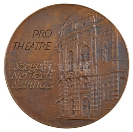 Fritz Mihály (1947- ) DN 'Vaszy Viktor / Szegedi Nemzeti Színház - Pro Theatre' kétoldalas, öntött bronz emlékérem (100mm) T:1-