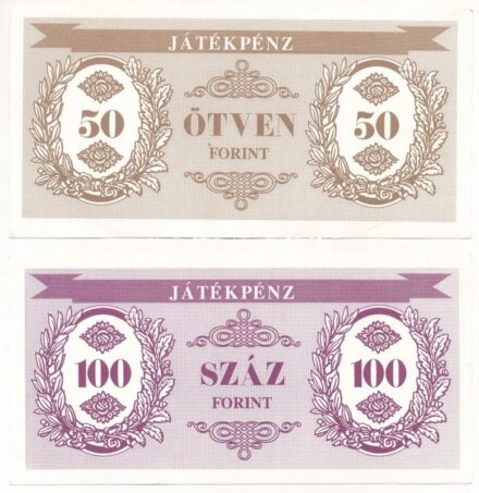 'Játékpénz' 50-1000Ft (4xklf), egyoldalas T:I-,II