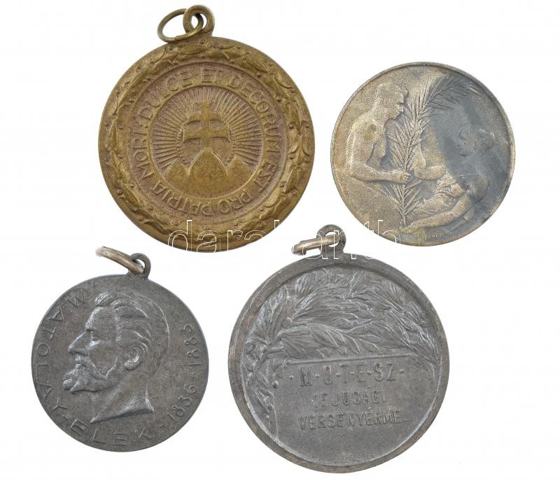 ~1930-1940. 'Matolay Elek 1836-1883 / MOTESZ (Magyarországi Testedző Egyesületek Szövetsége) ifjúsági versenyérme' Zn díjérem 'LUDVIG' gyártói jelzéssel (2xklf) (30mm + 37mm) + 'Magyar Országos Torna Szövetség' Zn díjérem (30mm) +