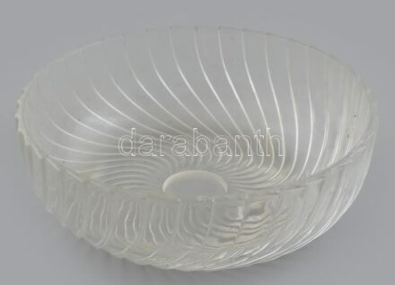 Üveg kínálótál, hibátlan, d: 22 cm
