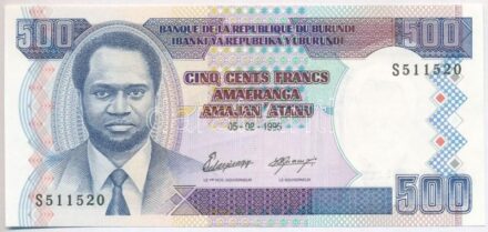 Burundi 1995. 500Fr 'S511520' T:II Burundi 1995. 500 Francs 'S511520' C:XF Krause P#37A