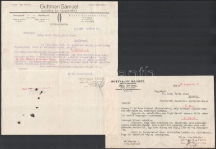 1930, 1932 Guttman Sámuel ózdi órás és ékszerész 2 db számlája