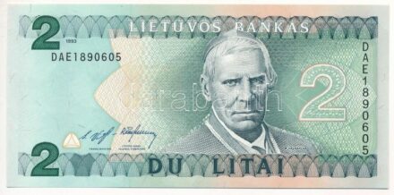 Litvánia 1993. 2L 'DAE1890605' T:I Lithuania 1993. 2 Litai 'DAE1890605' C:UNC Krause P#54