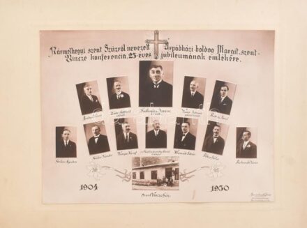 1930 A 'Szent Vincze Konferencia' jubileumára, hátoldalon feliratozott fotó Boronkay Kálmán műterméből, 17×22 cm