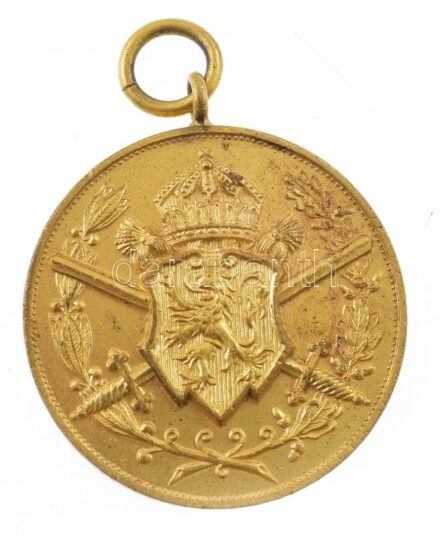 Bulgária ~1933-1939. 'Európai Háborús Emlékérem 1915-1918' aranyozott bronz kitüntetés mellszalag nélkül T:2 Bulgaria ~1933-1939. 'European War Commemorative Medal 1915-1918' gilt bronze decoration without ribbon C:XF