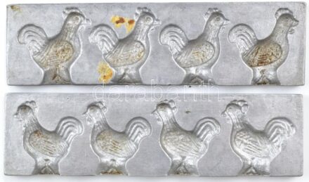 Kakas nyalóka öntőforma, ón, h: 22 cm
