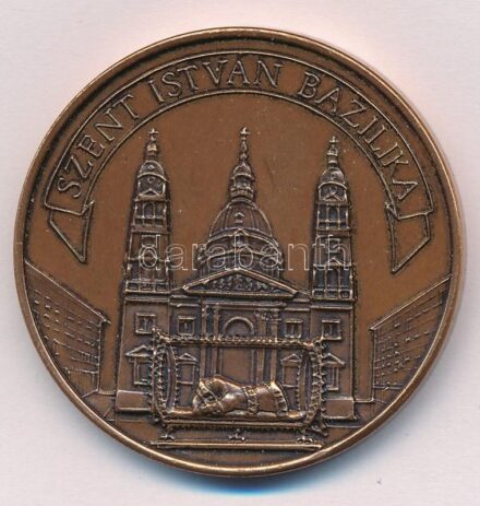 DN 'Szent István Bazilika / Danubius Thermal Hotels - Margitsziget' bronz emlékérem (42,5mm) T:1-