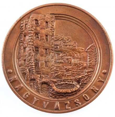 Peternák Gusztáv (1928-2003) 1985. 'Keszthelyi Éremgyűjtő Csoport / Nagyvázsony vára' bronz emlékérem T:1- Adamo KE38