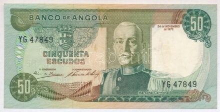 Angola 1972. 50E 'YG 47849' T:III kis folt Angola 1972. 50 Escudos 'YG 47849' C:F small spotts Krause P#100