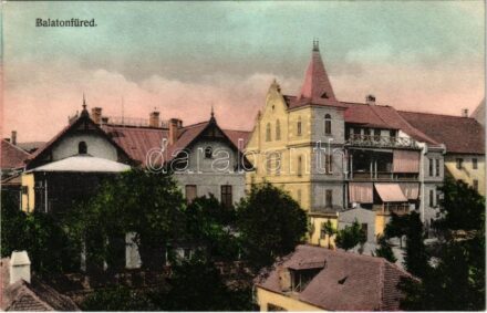 Balatonfüred, nyaralók, villák. Grüner Simon kiadása