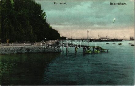 Balatonfüred, Part részlet. Grüner Simon kiadása
