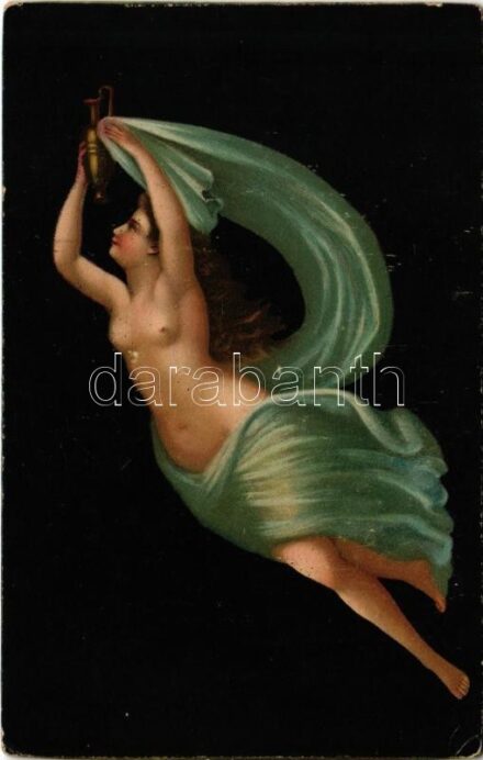 Der Regenbogen. Pompeii / Erotic nude lady art postcard. Stengel litho (EK)