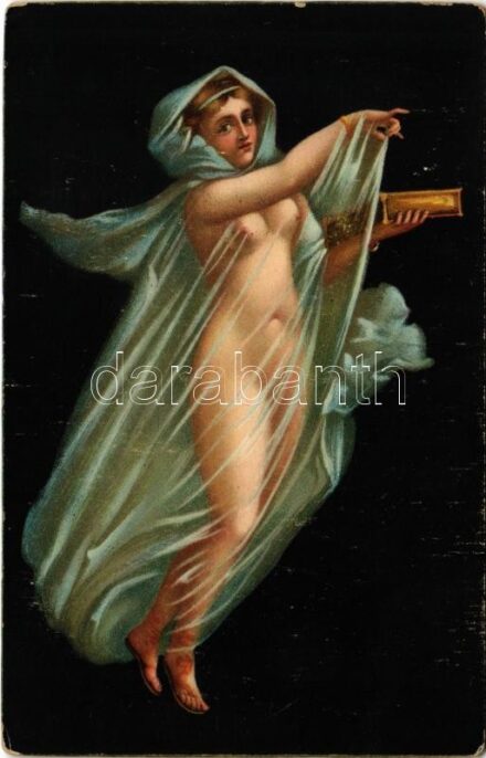 Die Morgenröte. Pompeii / Erotic nude lady art postcard. Stengel litho (EK)
