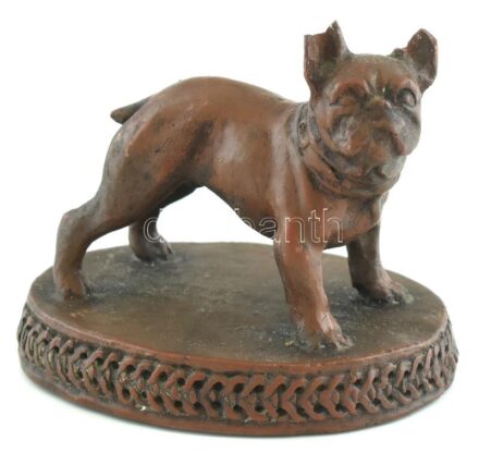 Angol buldog, fém, sérült, jelzés nélkül, m: 7,5 cm