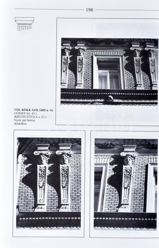 Szentpétery Tibor - Vízy László: Atlaszok, hermák, kariatidák és hasonló emberábrázolások Pest-Buda-Óbuda házainak homlokzatán, Bp., 1998, Budapesti Városvédő Egyesület, kiadói papírkötésben - Image 3