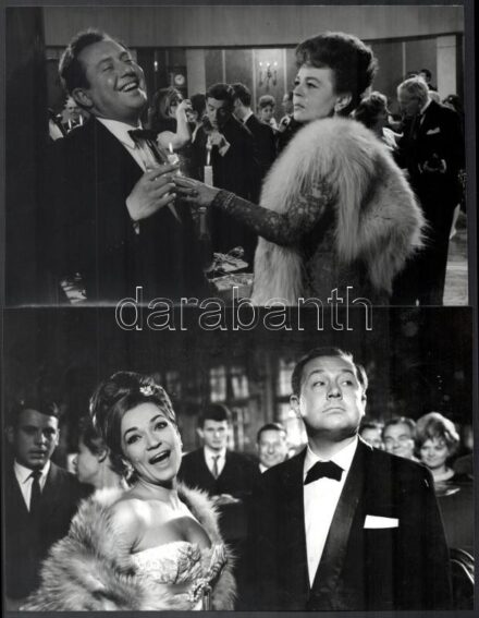 cca 1960-as évek, Kállai Ferenc (1925-2010) színművész három különböző magyar film egy-egy jelenetében, a filmcímek a képek hátoldalán, 3 db vintage produkciós filmfotó, 19x29 cm