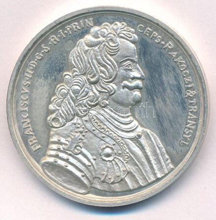1985. 'II. Rákóczi Ferenc emlékére - Rodostó 1735 - Szécsény' jelzett Ag emlékérem (34,52g/0.640/42,5mm) T:1- (PP) patina