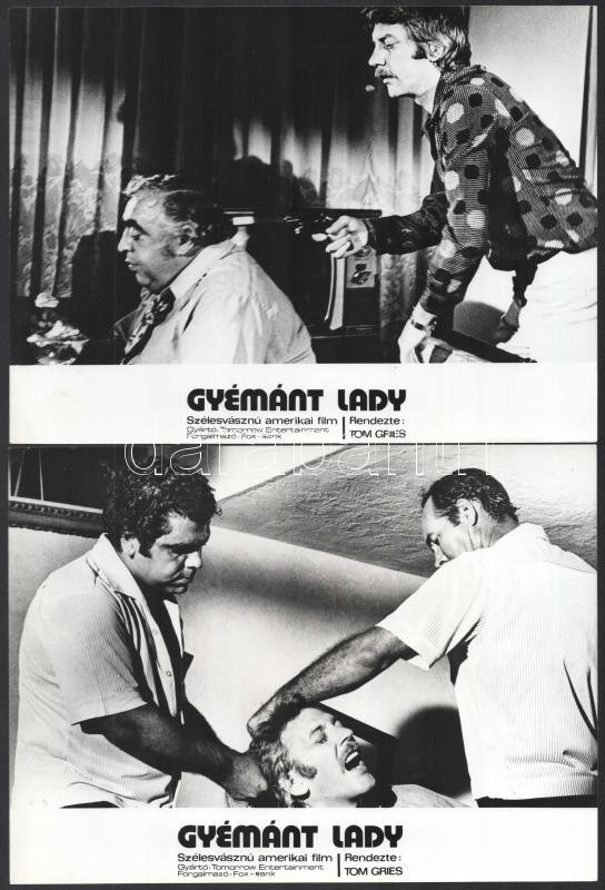 cca 1973 ,,Gyémánt Lady' című amerikai film jelenetei és szereplői, 13 db vintage produkciós filmfotó, ezüst zselatinos fotópapíron, 18x24 cm - Image 3