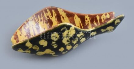 Retró hal alakú tálka, kerámia, jelzett, hibátlan. 13x7cm