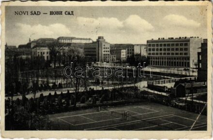 Újvidék, Novi Sad; teniszpálya / tennis court (EB)
