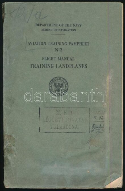 1930 Aviation Training Pamphlet N-2. Flight Manual. Training Landplanes. Department of the Navy, Bureau of Navigation. Washington, 1930, US Government Printing Office, IV+73 p. + 10 t. (kihajtható térképek). Az amerikai hadsereg repülős