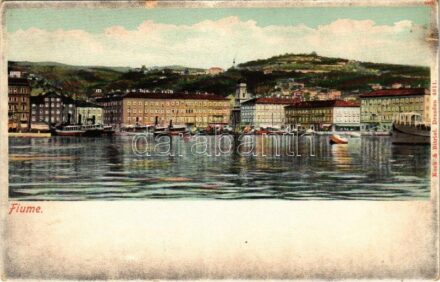 Fiume, Rijeka; látkép, kikötő. Koch & Bitriol / general view, port