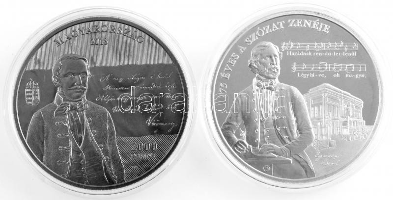 2018. 2000Ft Cu-Ni 'A Szózat megzenésítésének 175. évfordulója' + 20.000Ft Ag 'A Szózat megzenésítésének 175. évfordulója' kapszulában, tanúsítvánnyal, tájékoztatóval T:BU,PP Adamo EM355-356