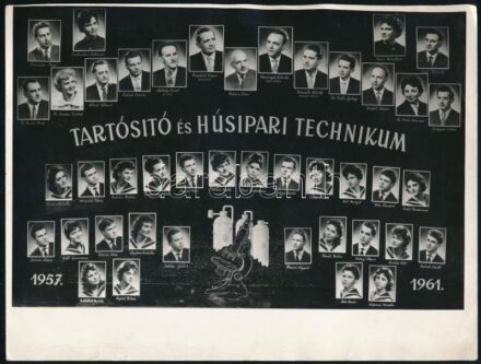 cca 1950 6 db tabló- és csoportkép, 9x14 és 17x24 cm közti méretben