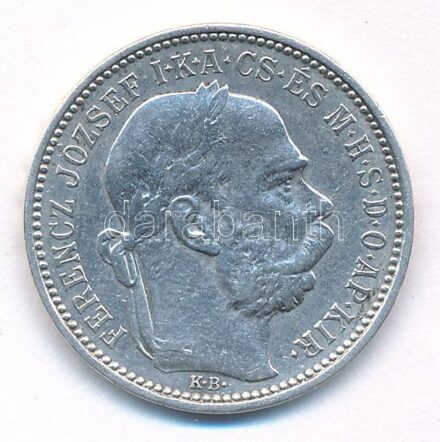 1894KB 1K Ag 'Ferenc József' T:2- patina, kis ph Adamo K5